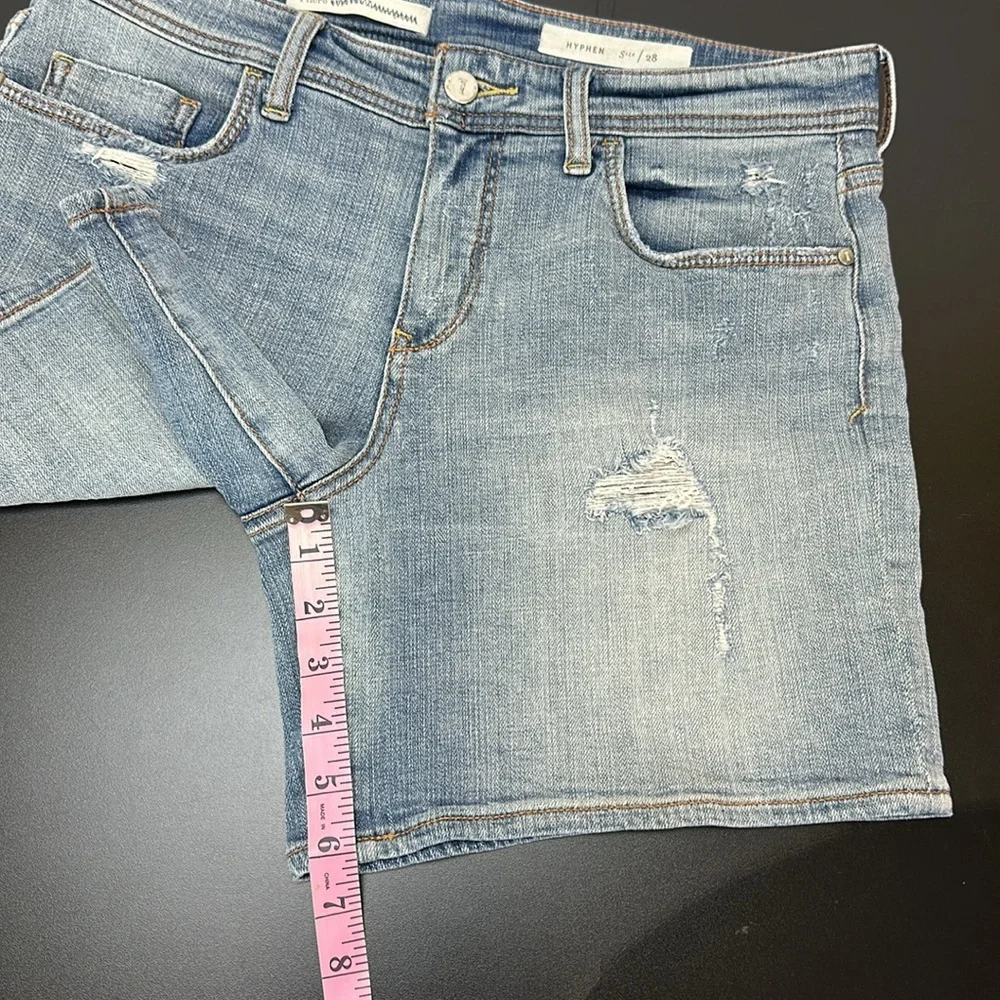 Pilcro and the Letterpress Hyphen Distressed Denim Shorts 28‎ Stretch Comfy